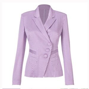 CAbi Lavender and Pink Textured Mavrick Imperial Blazer